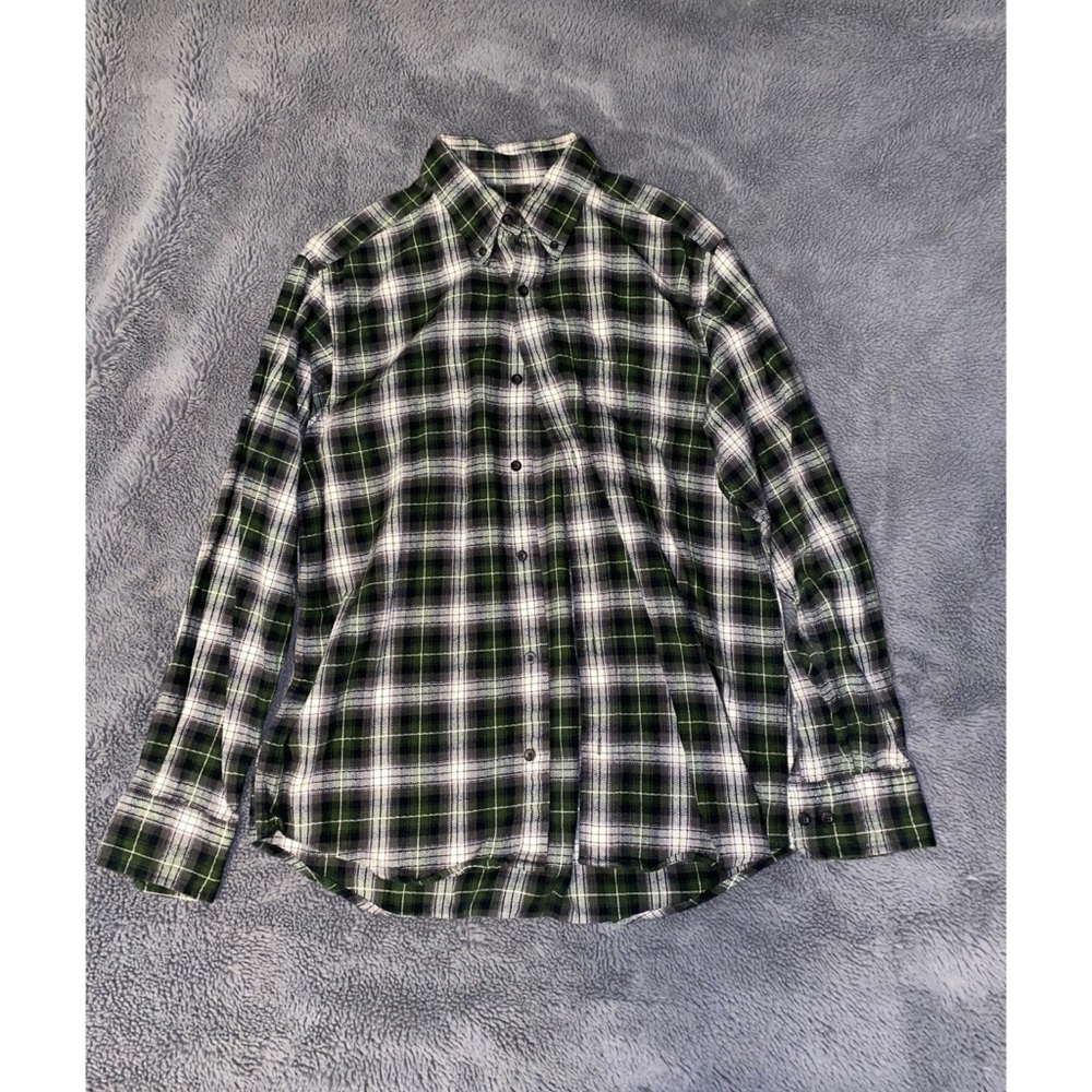 2 Eddie Bauer Flannels( One blue, one green )